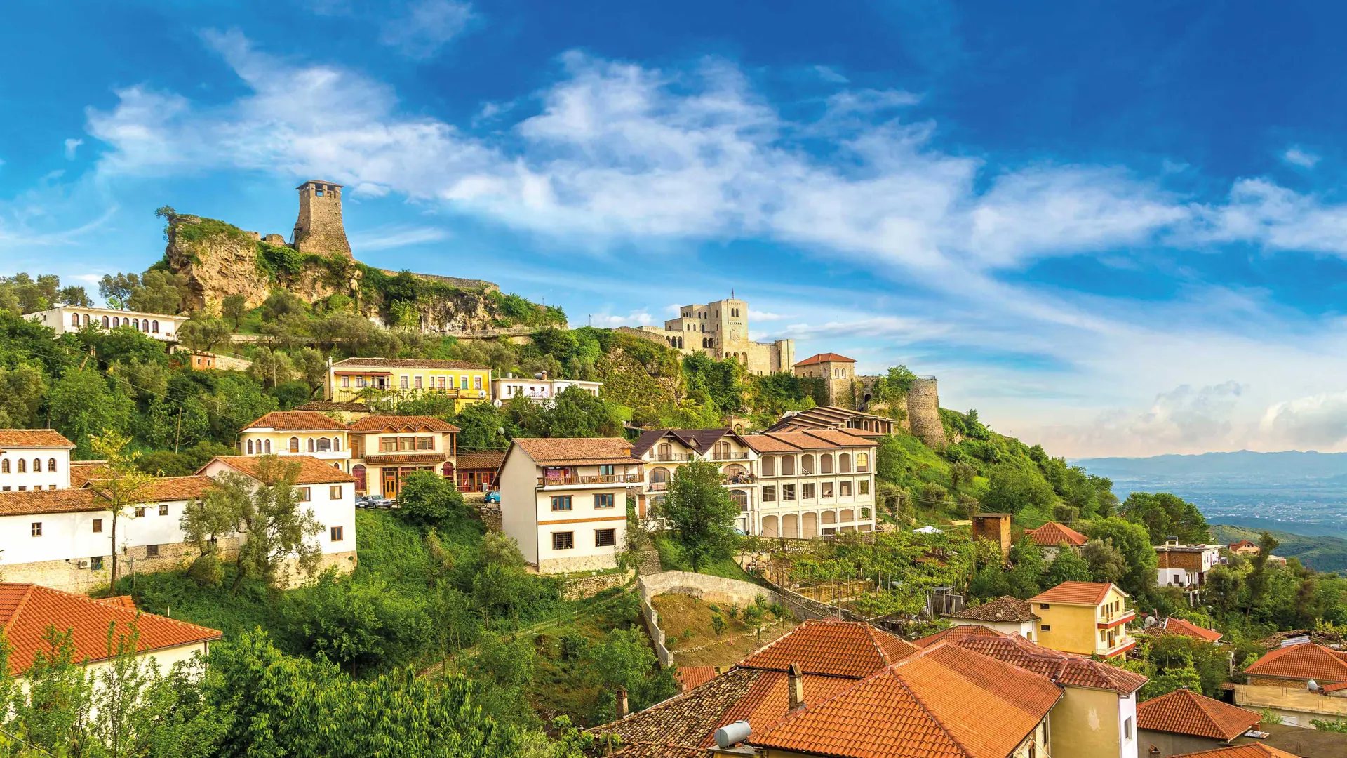 Albania hillside town